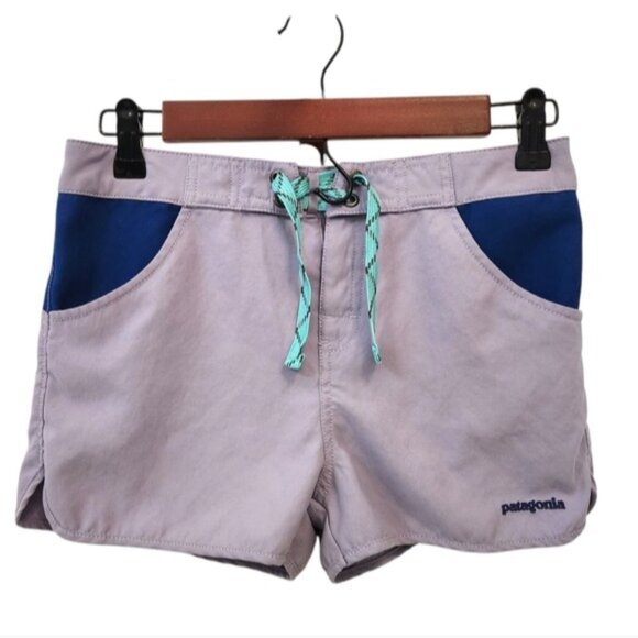 Patagonia Girls' Forries Shorey Board Shorts Lavender Sz 12 - Picture 2 of 11